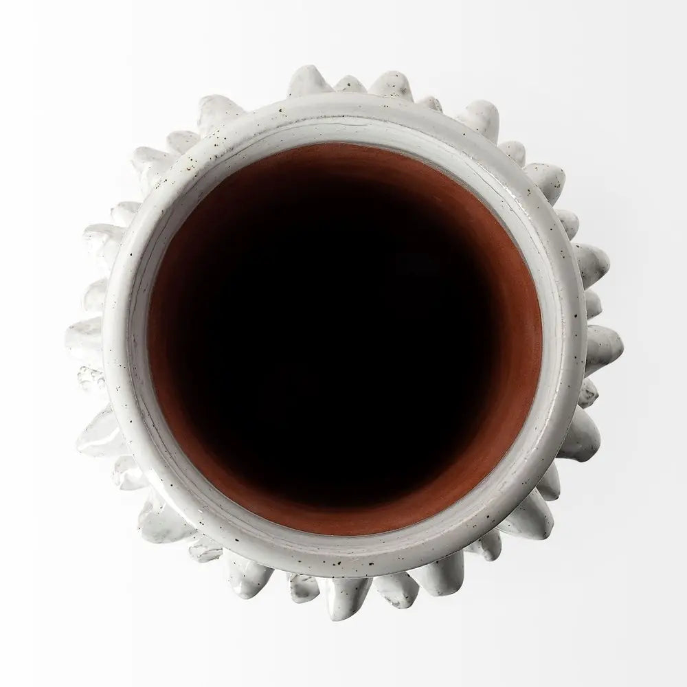 11" Gray Abstract Cylinder Ceramic Table Vase HomeRoots