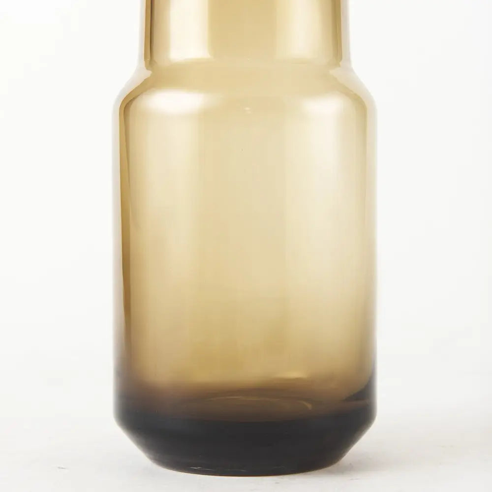 12" Brown Cylinder Crystal Glass Table Vase HomeRoots