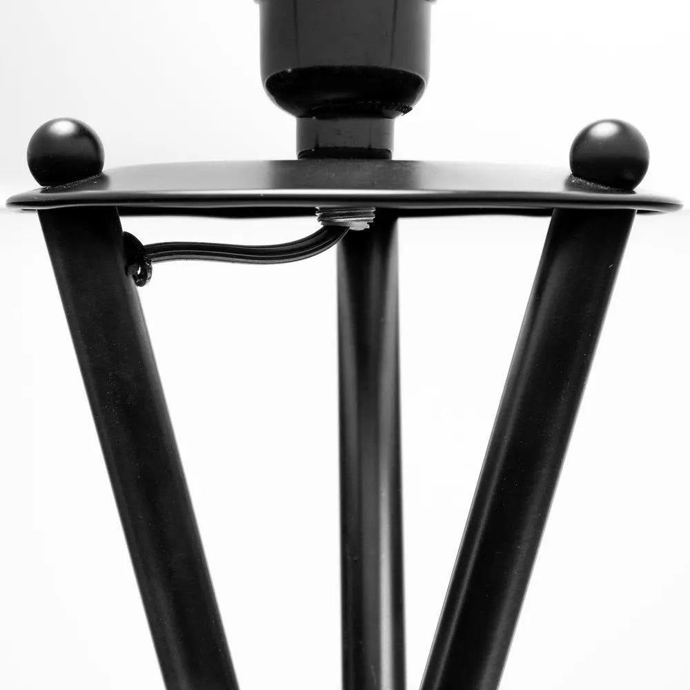 66" Black Tripod Floor Lamp With White Fabric Drum Shade HomeRoots