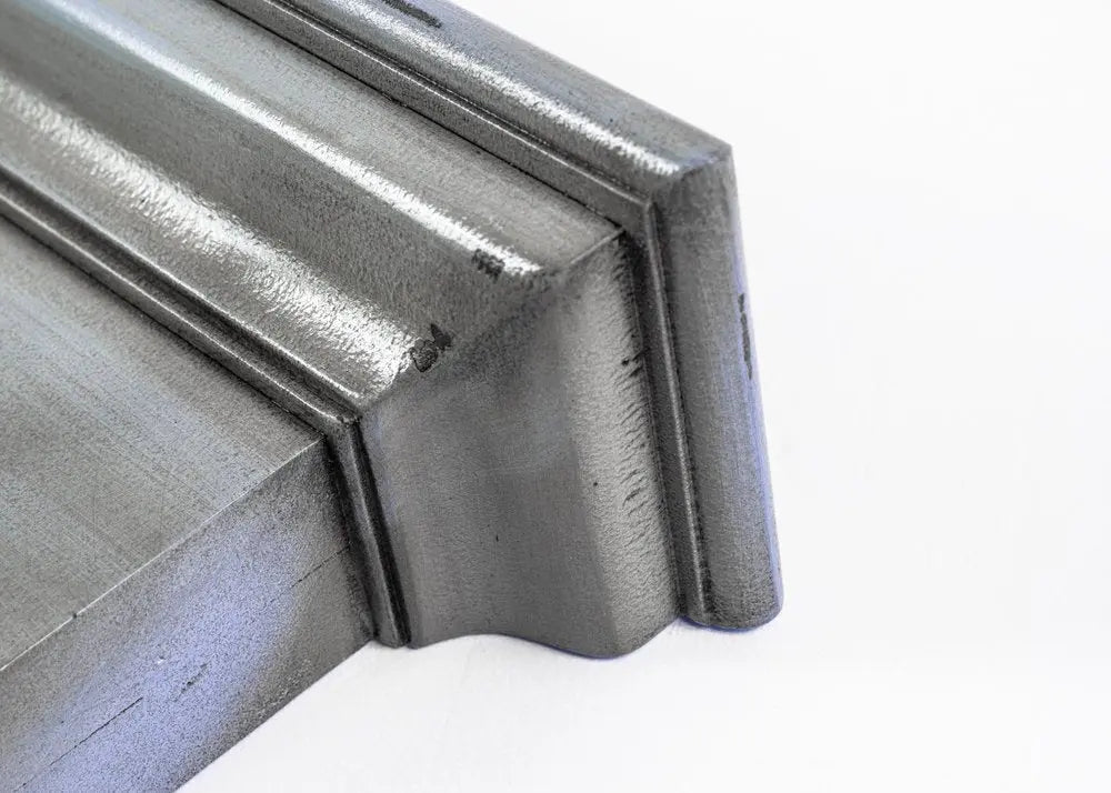 28" Black And Blue Solid Wood Four Hook Wall Mount Coat Rack HomeRoots