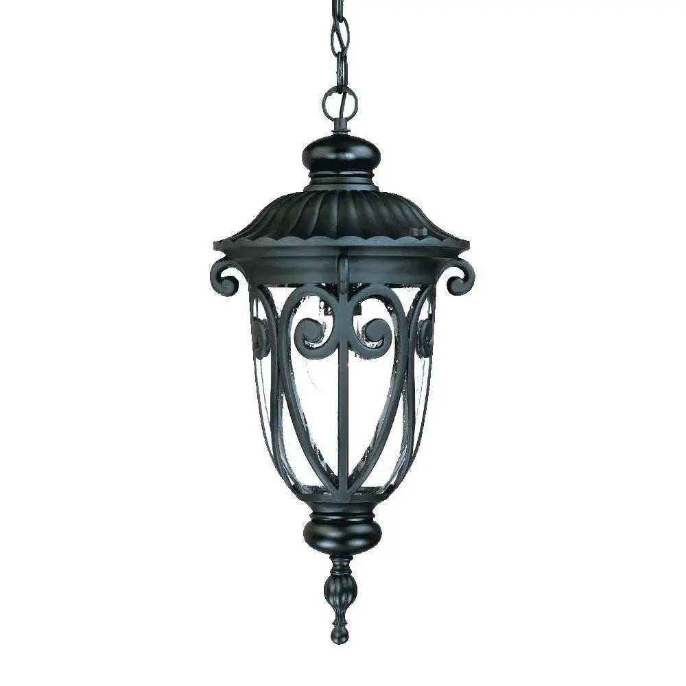 Naples 1-Light Matte Black Hanging Light HomeRoots