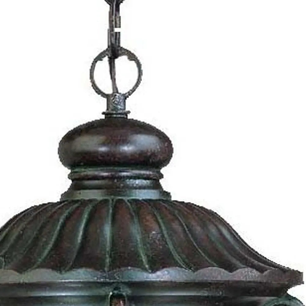 Naples 1-Light Marbelized Mahogany Hanging Light HomeRoots