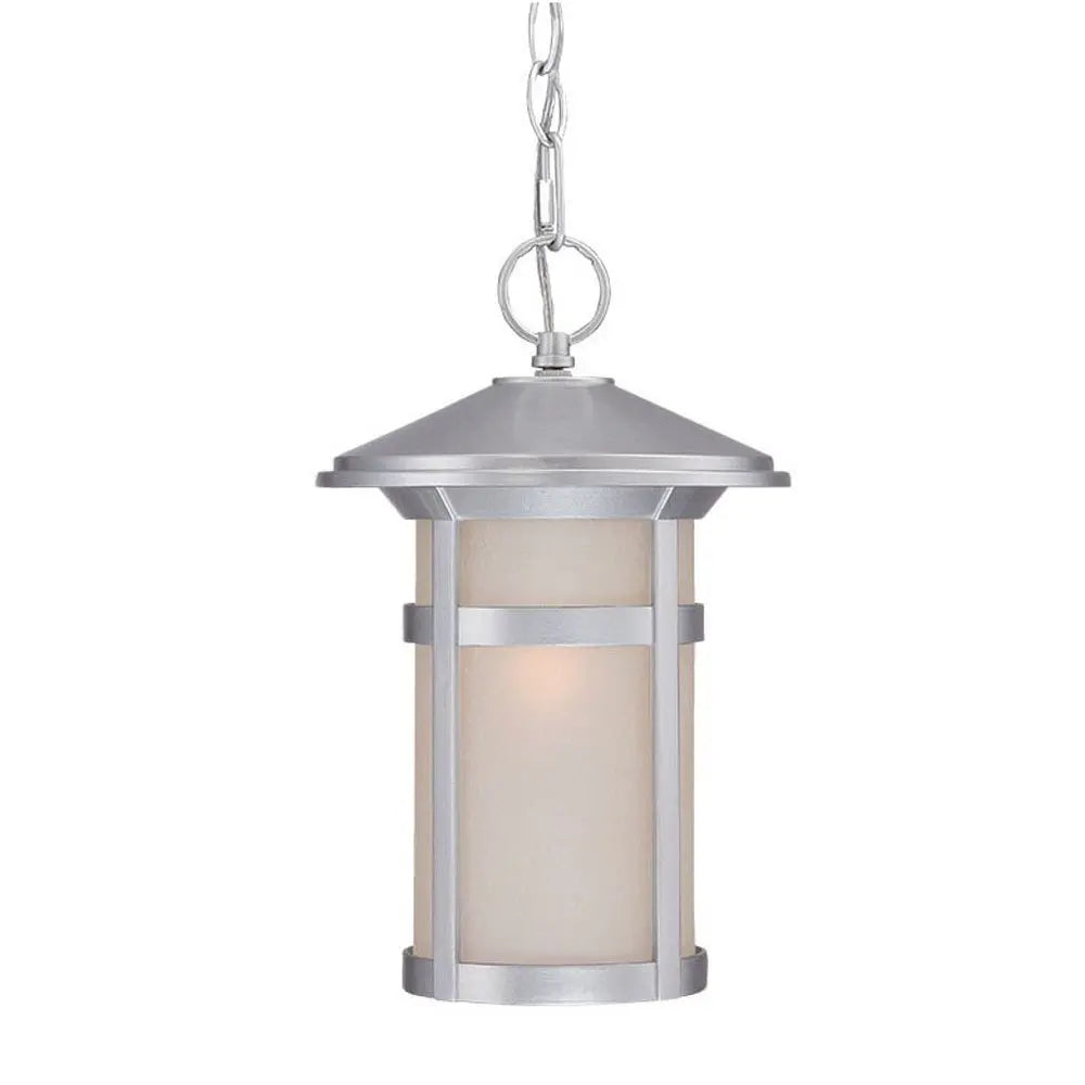 Silver Lantern Metal Dimmable Chandelier With Frosted Shades HomeRoots
