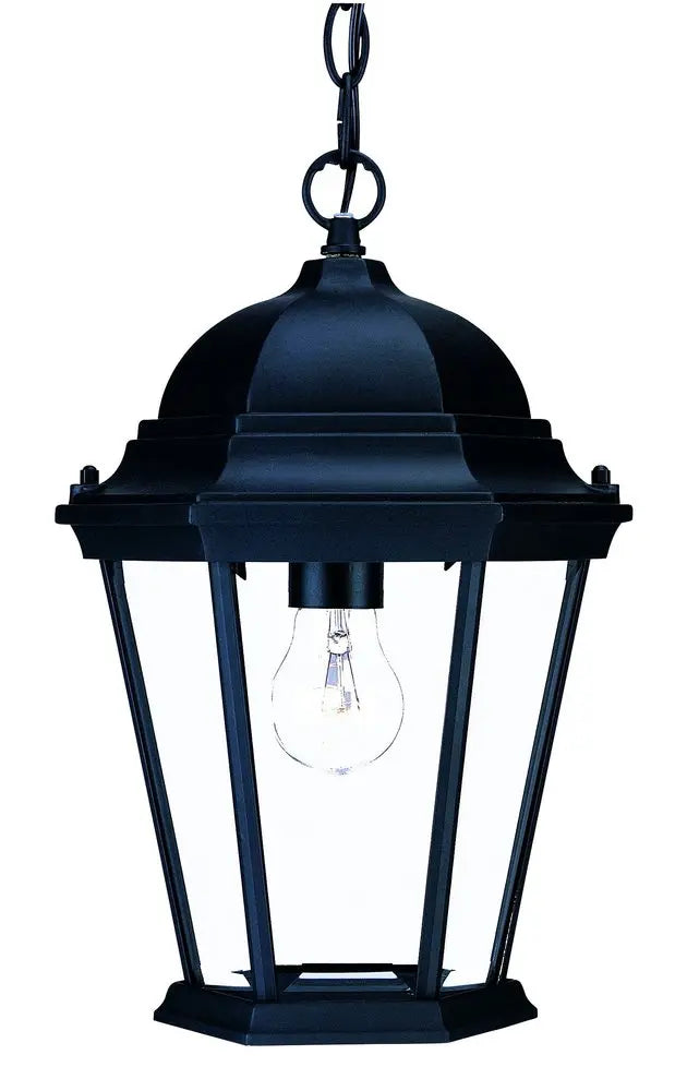 Black Lantern Beveled Metal Dimmable Chandelier With Clear Shades HomeRoots