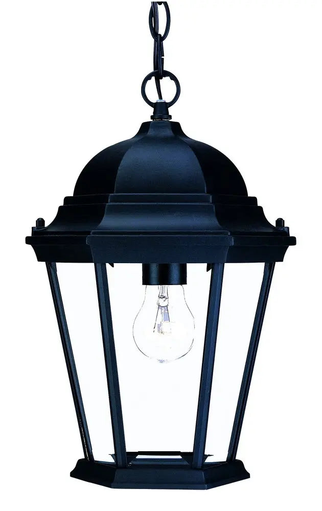 Black Lantern Beveled Metal Dimmable Chandelier With Clear Shades HomeRoots