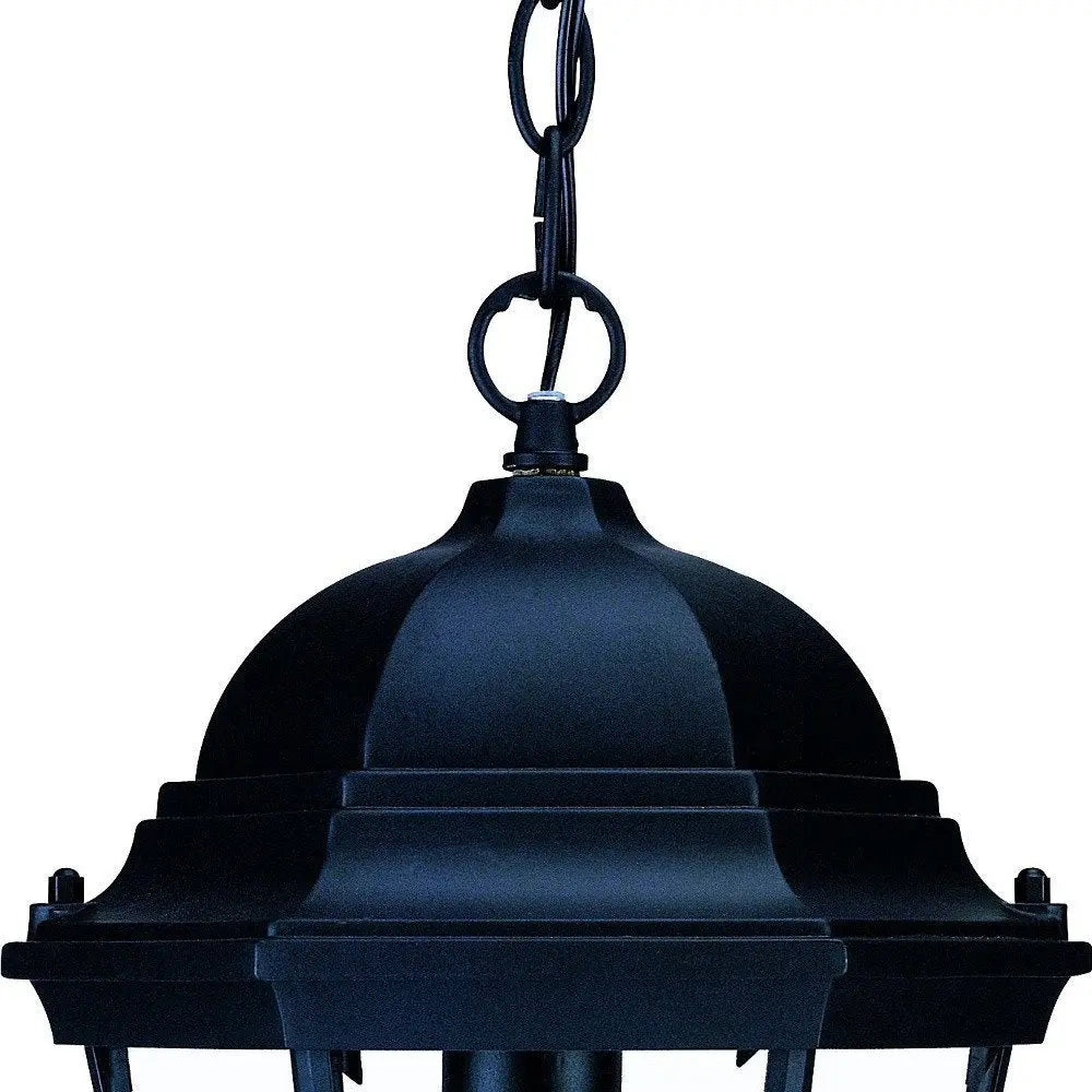 Black Lantern Beveled Metal Dimmable Chandelier With Clear Shades HomeRoots