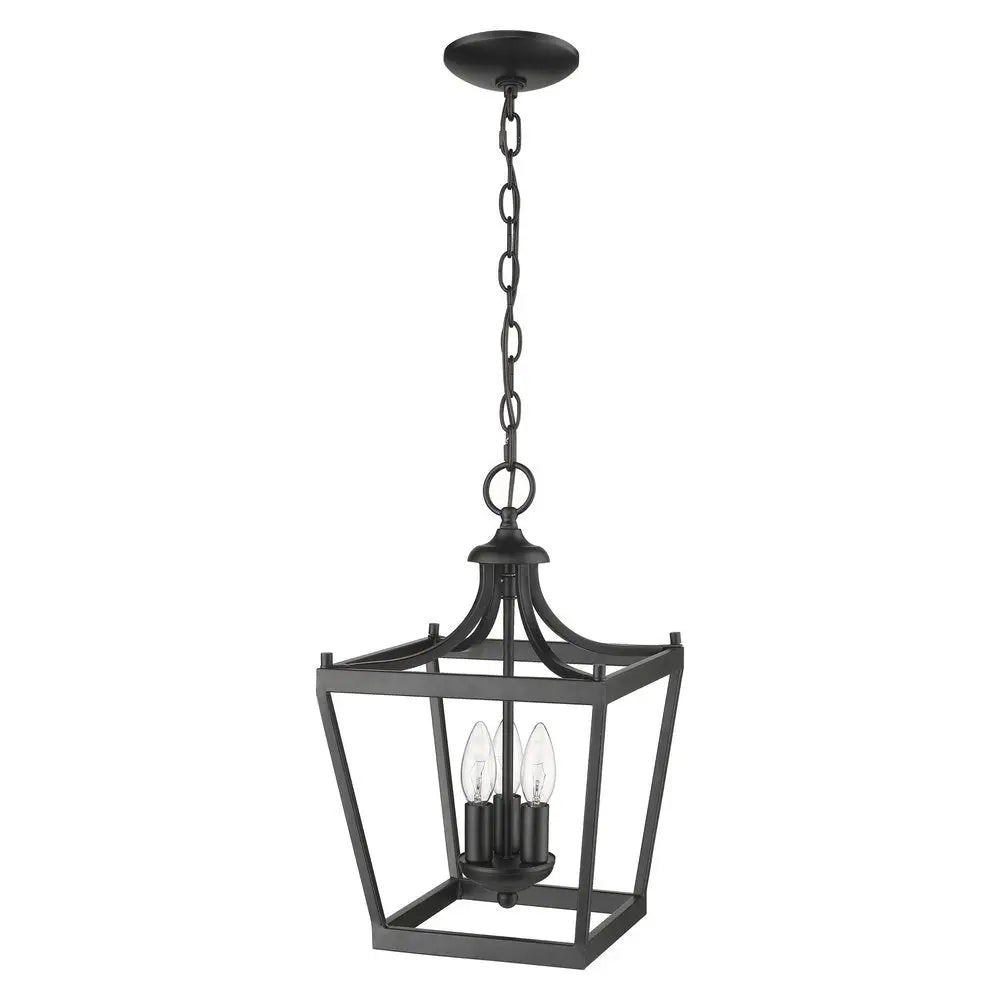 Vintage Black Metal Tapered Hanging Light HomeRoots