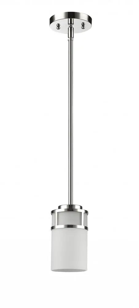 Silver Minimalist Cylindrical Hanging Light HomeRoots