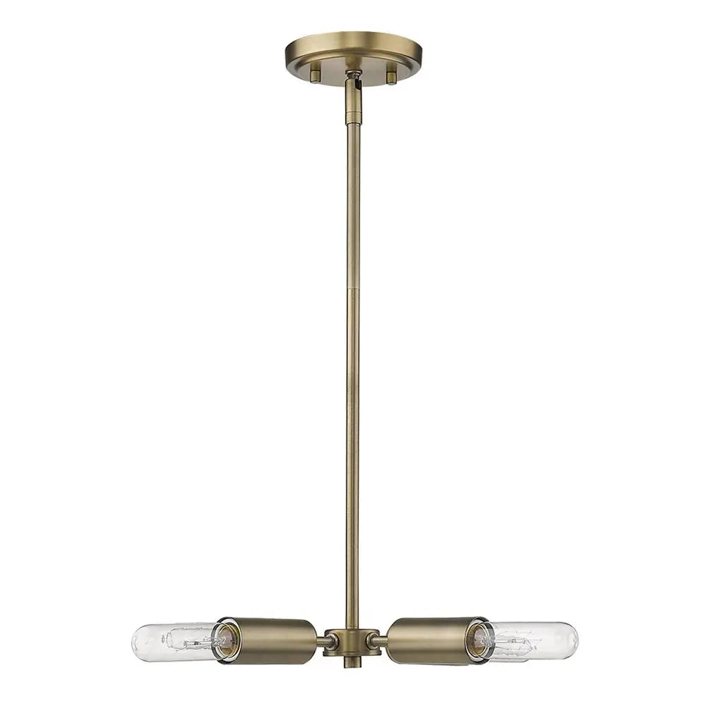 Gold Four Light Metal Dimmable Chandelier HomeRoots