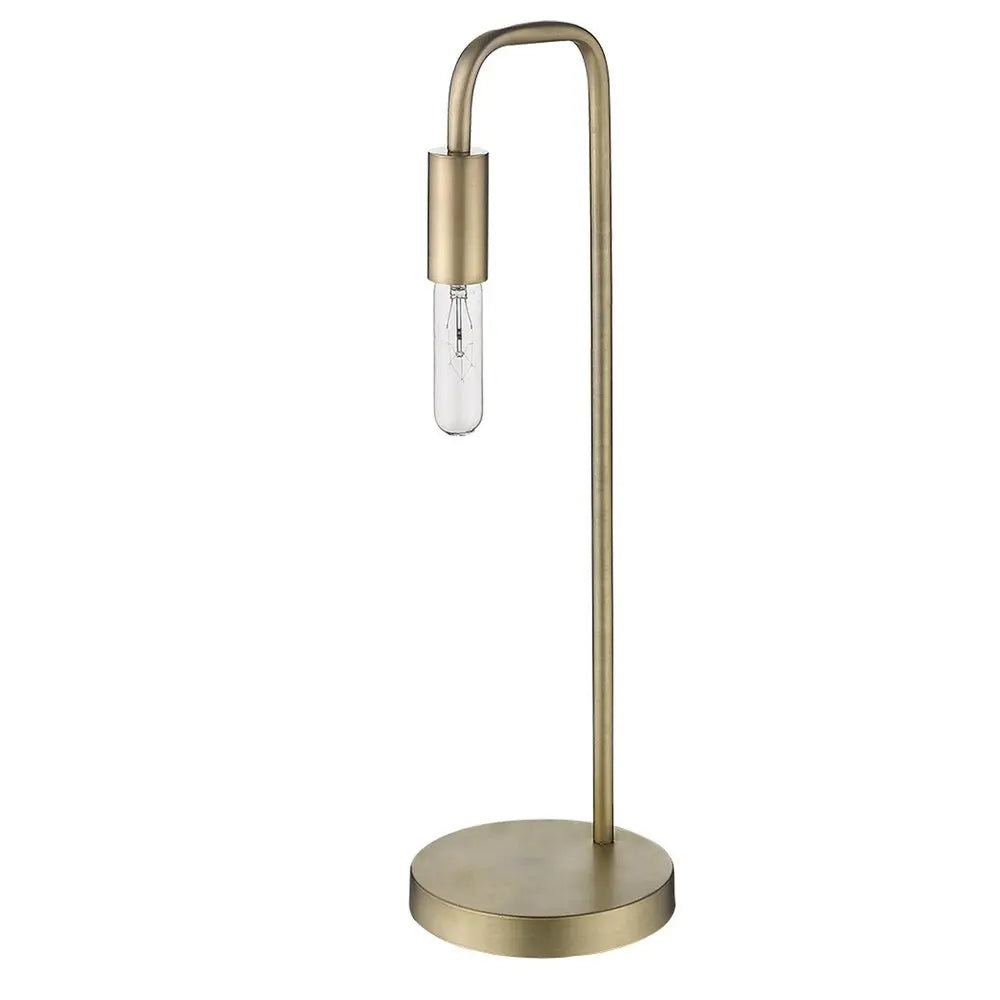 26" Brass Metal Table Lamp HomeRoots