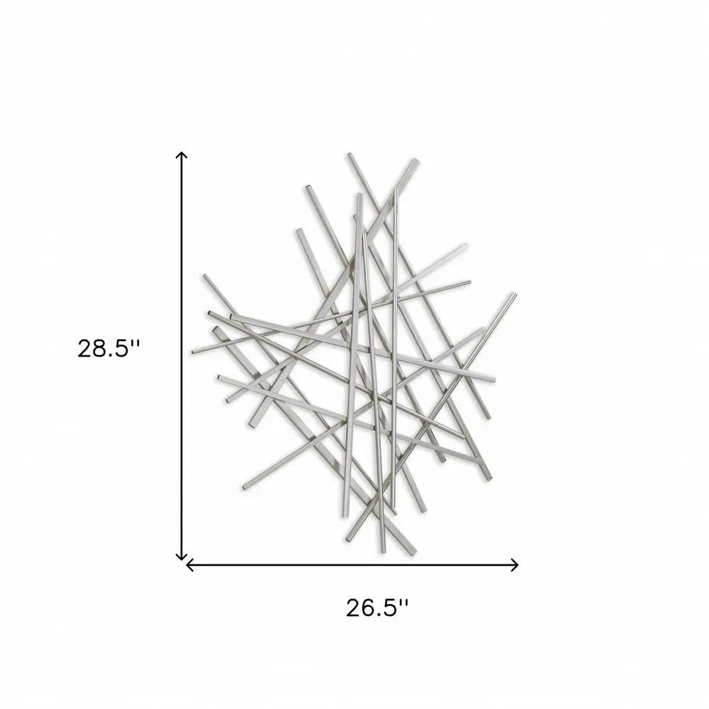 Silver Steel Wall Decor HomeRoots