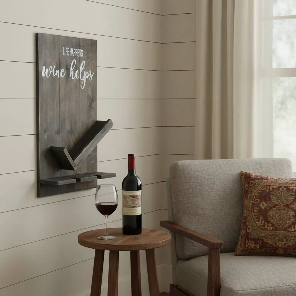 4" Gray Wood Entertainment Organizer - NOBLE HOME INTERIORS