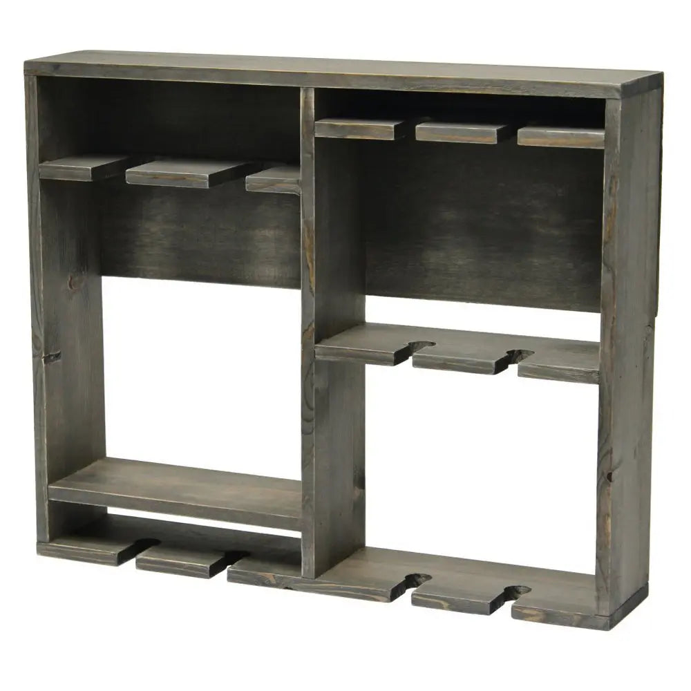 4" Gray Wood Entertainment Organizer - NOBLE HOME INTERIORS