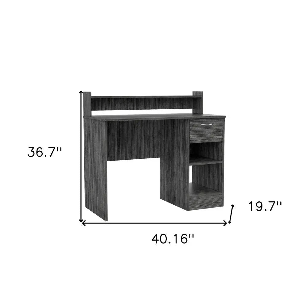 40" Graphite Computer Desk - NOBLE HOME INTERIORS