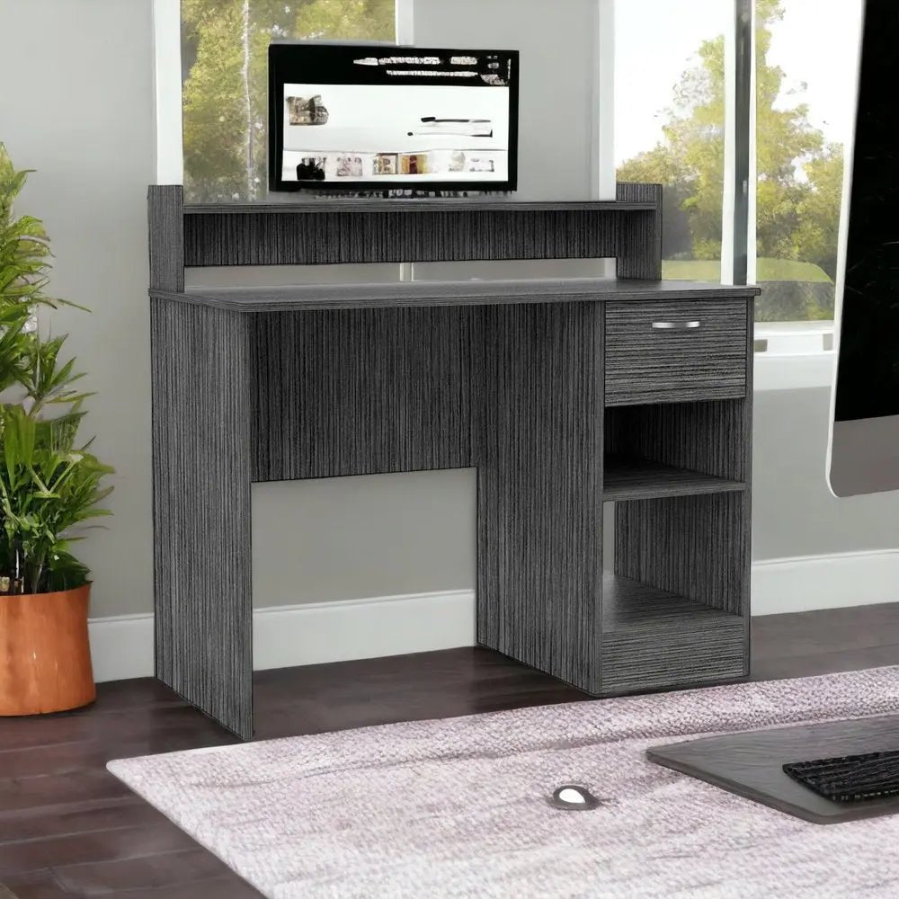 40" Graphite Computer Desk - NOBLE HOME INTERIORS