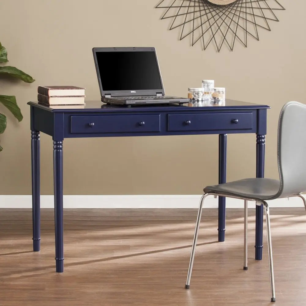 Navy Blue Writing Desk HomeRoots