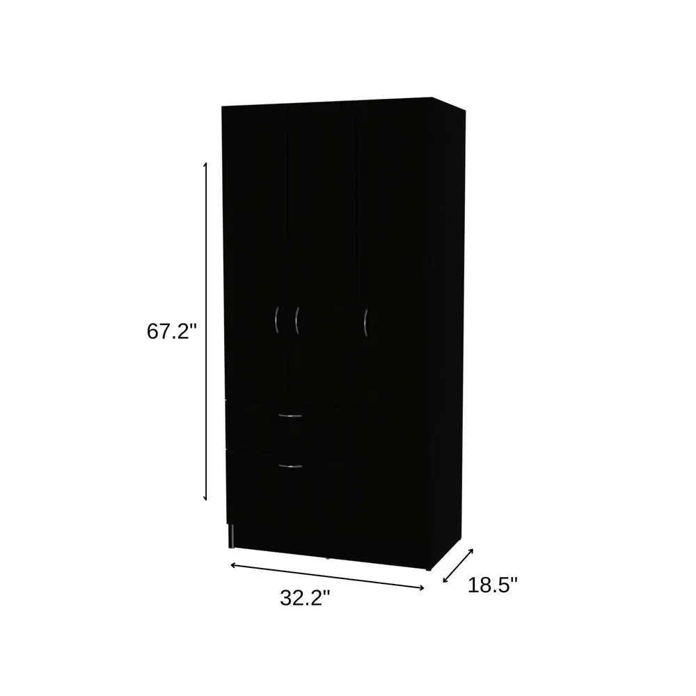 71" Black and White Single Drawer Combo Dresser HomeRoots