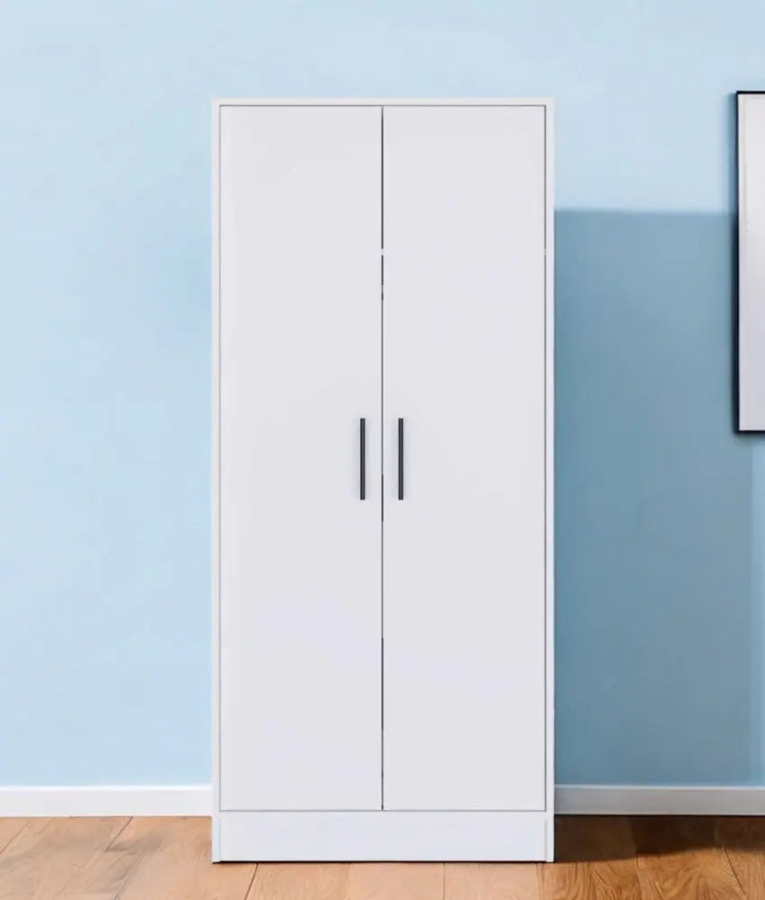 71" White Wood Two Door Single Drawer Combo Dresser HomeRoots