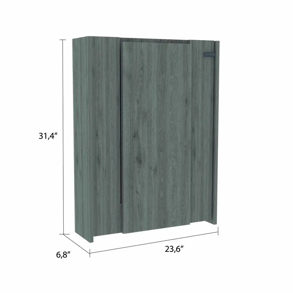 24" Light Gray Floating Desk HomeRoots