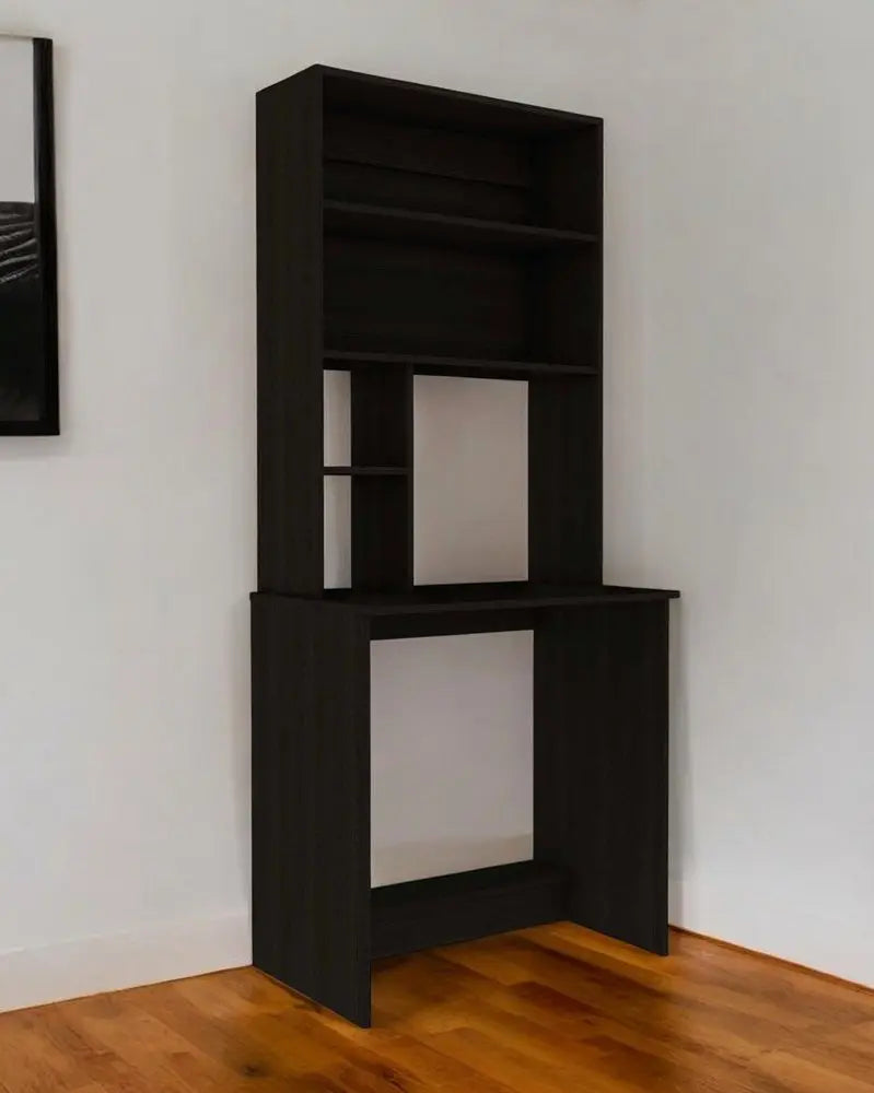 30" Black Computer Desk With Hutch HomeRoots