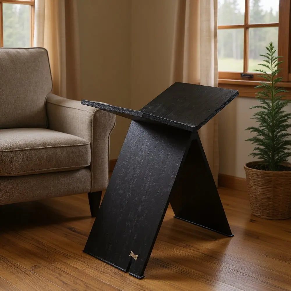 41" Black Wood One Tier Bookcase - NOBLE HOME INTERIORS