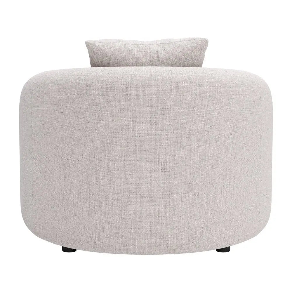 42" Beige Outdoor Accent Chair with Beige Cushions - NOBLE HOME INTERIORS