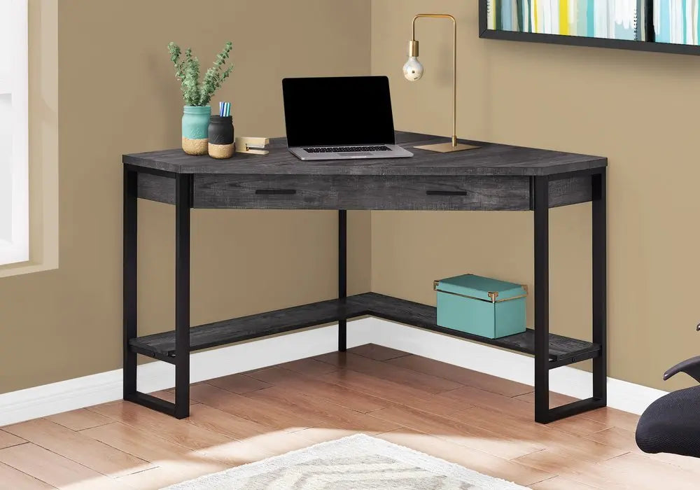 42" Black Corner Computer Desk - NOBLE HOME INTERIORS