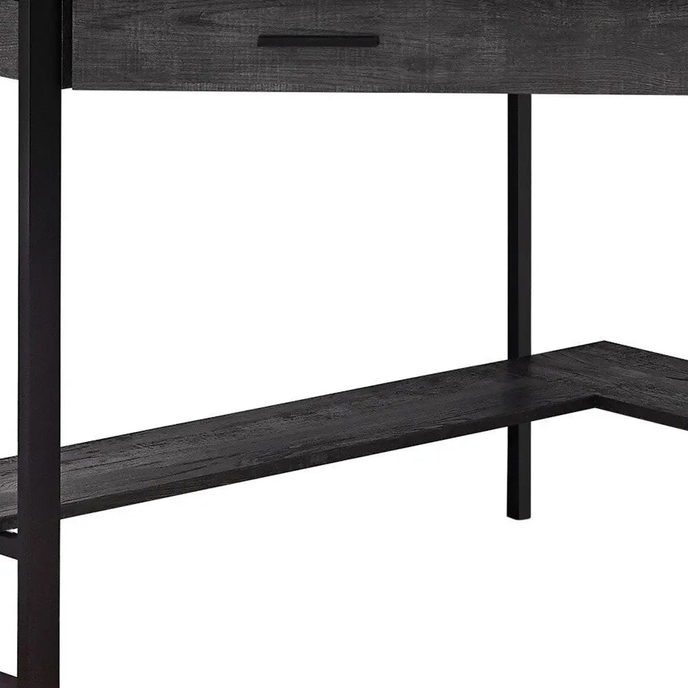 42" Black Corner Computer Desk - NOBLE HOME INTERIORS
