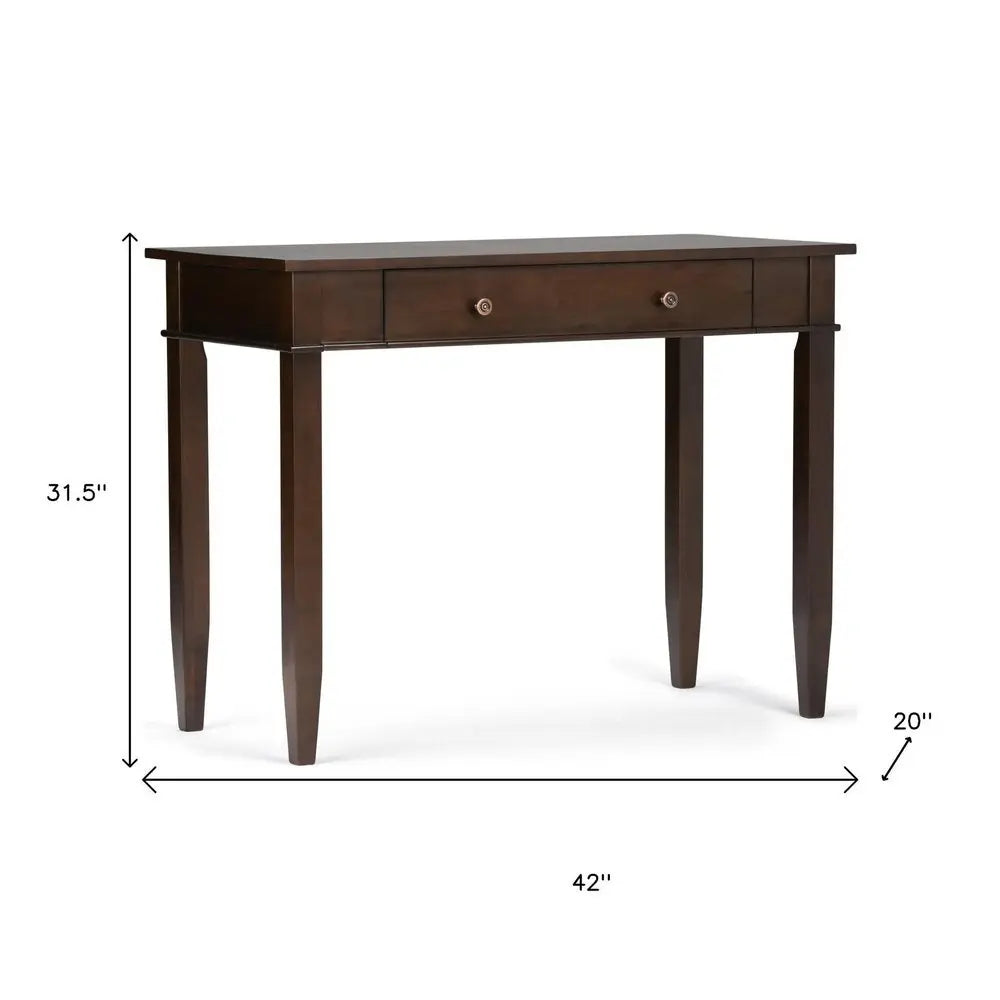 42" Brown Solid Wood Computer Desk - NOBLE HOME INTERIORS