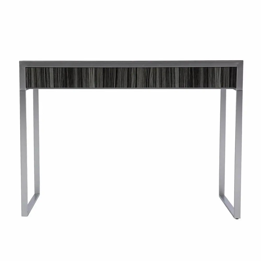 42" Silver Writing Desk With Two Drawers - NOBLE HOME INTERIORS