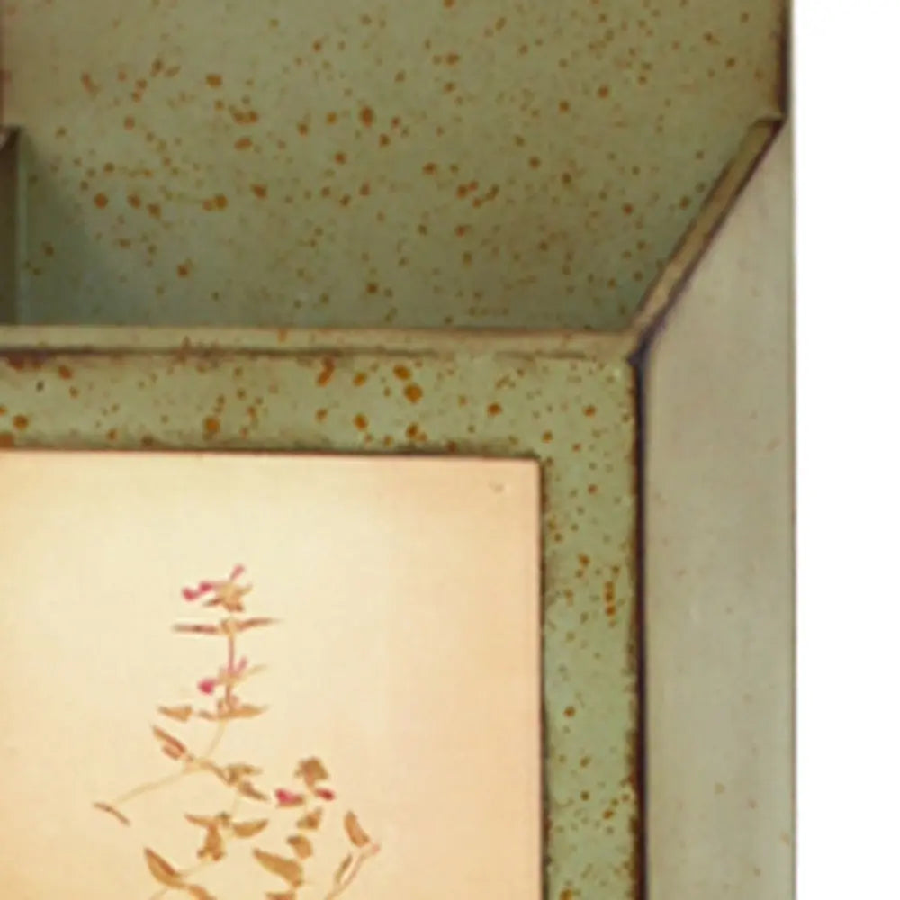 42" X 10" X 5" Green Rustic Vertical - Newspaper & Magazine Rack - NOBLE HOME INTERIORS