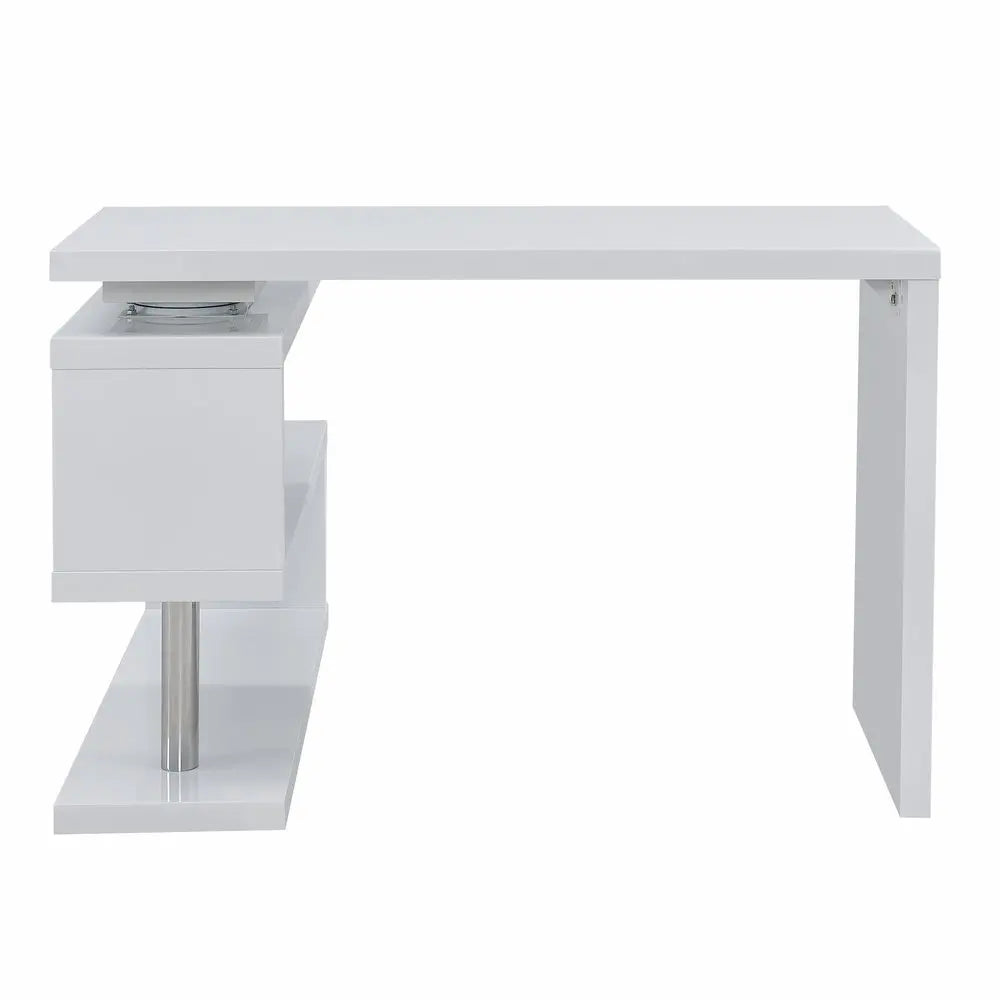 45" White Corner Writing Desk - NOBLE HOME INTERIORS