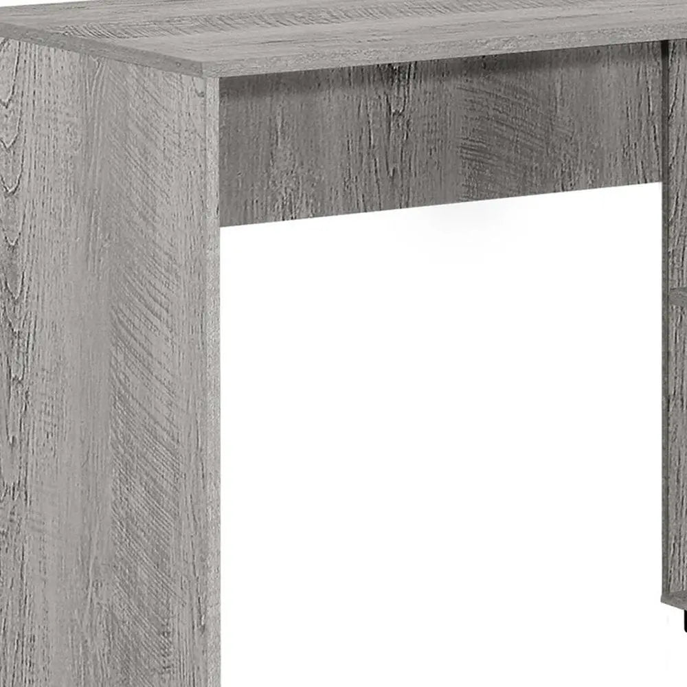46" Gray Wood L Shape Computer Desk - NOBLE HOME INTERIORS