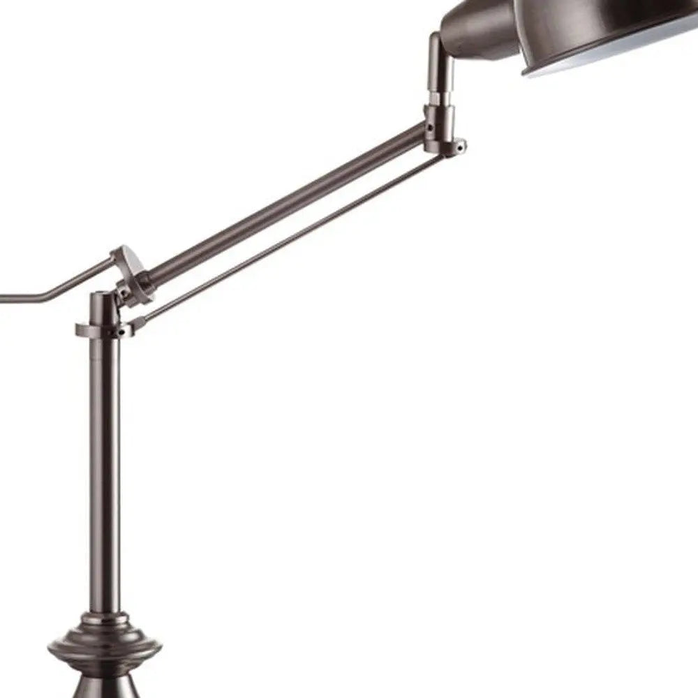 Silver Metal Swing Arm Table Lamp HomeRoots