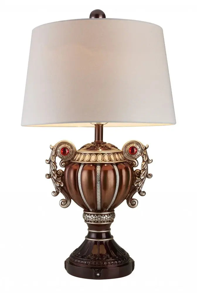 Tall Bronze Urn Shaped Table Lamp HomeRoots