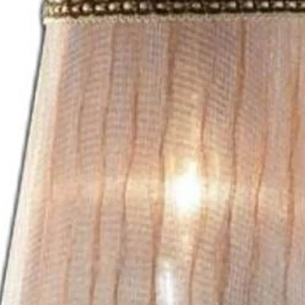 Silver and Pink Faux Crystal Dual Light Hanging Wall Sconce HomeRoots