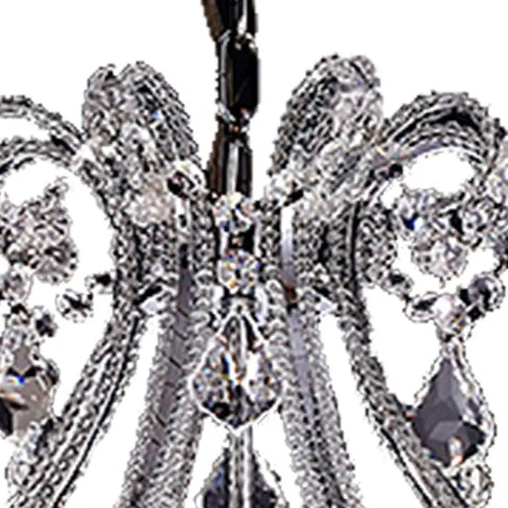 Candle Style Empire Eight Light Transparent Glass Led Ceiling Light HomeRoots