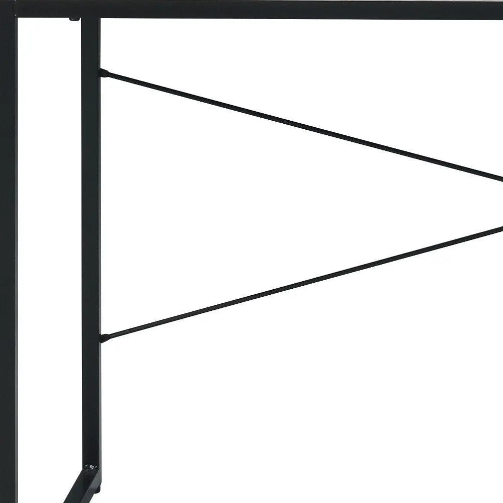 47" Antiqued White and Black Writing Desk - NOBLE HOME INTERIORS