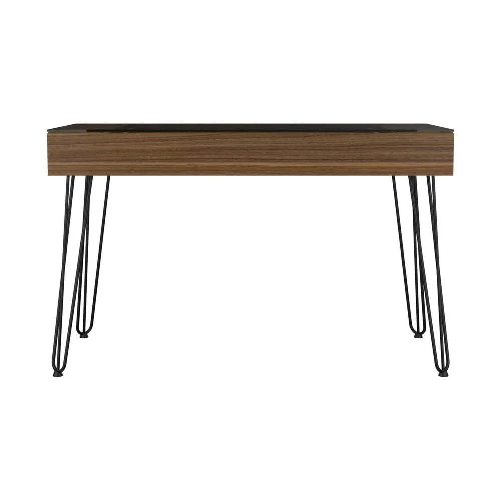 47" Brown and Black Computer Desk - NOBLE HOME INTERIORS