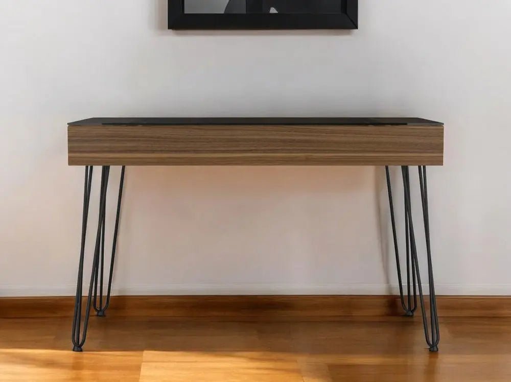 47" Brown and Black Computer Desk - NOBLE HOME INTERIORS