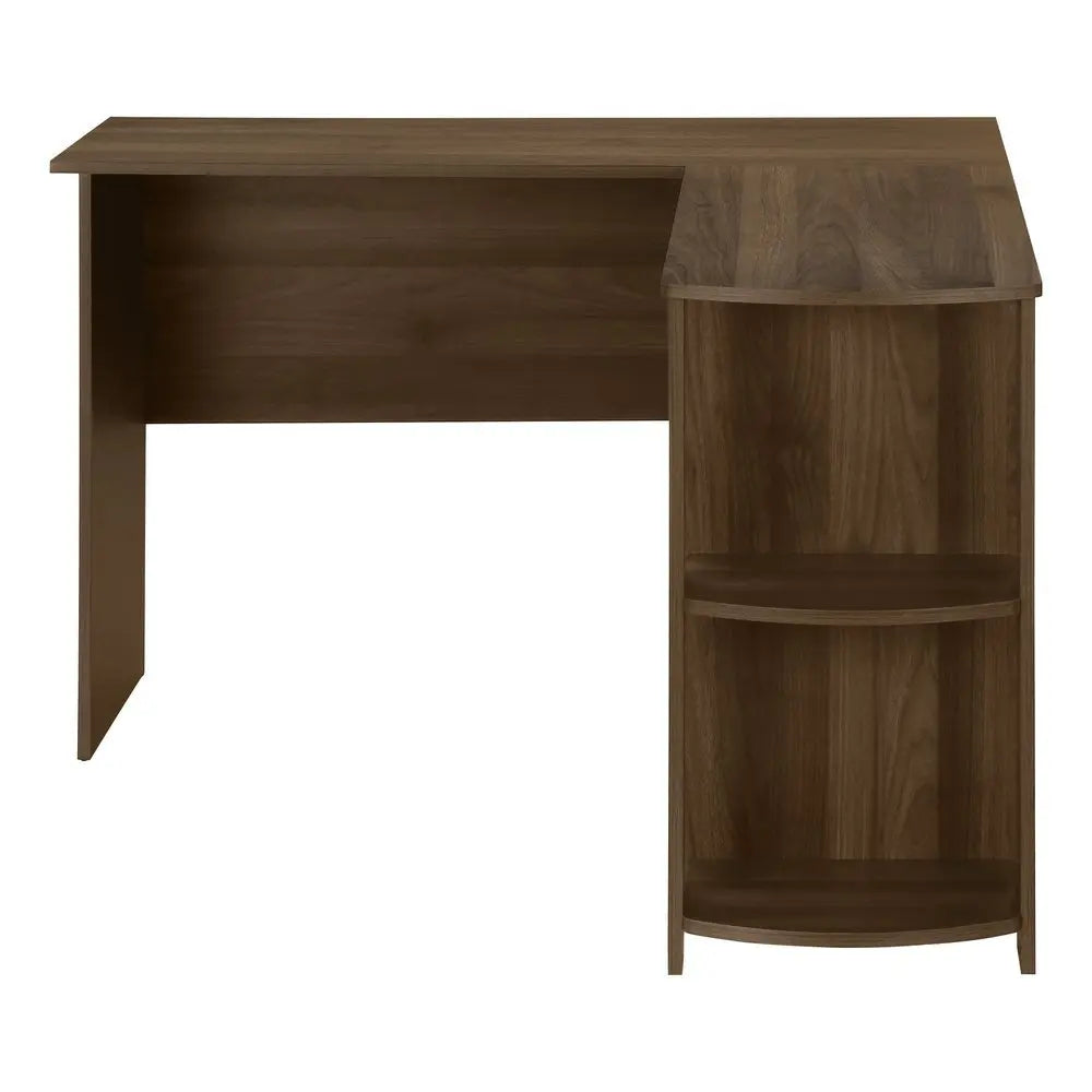 47" Brown Wood Corner Computer Desk - NOBLE HOME INTERIORS