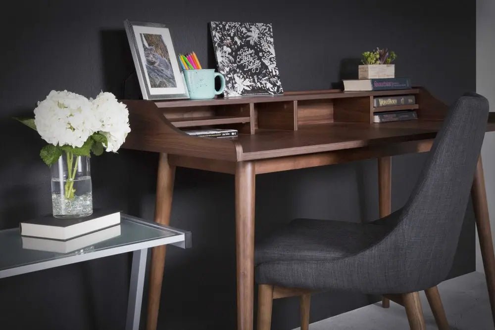 47" Brown Writing Desk - NOBLE HOME INTERIORS