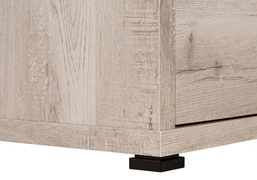 47" Gray L Shape Computer Desk With Three Drawers - NOBLE HOME INTERIORS