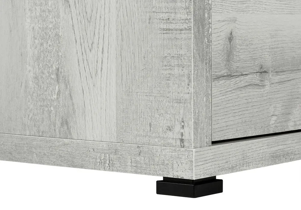 47" Gray L Shape Computer Desk With Three Drawers - NOBLE HOME INTERIORS