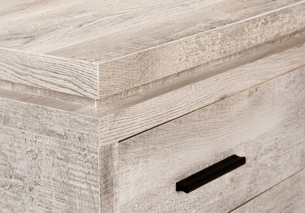 47" Gray L Shape Computer Desk With Three Drawers - NOBLE HOME INTERIORS