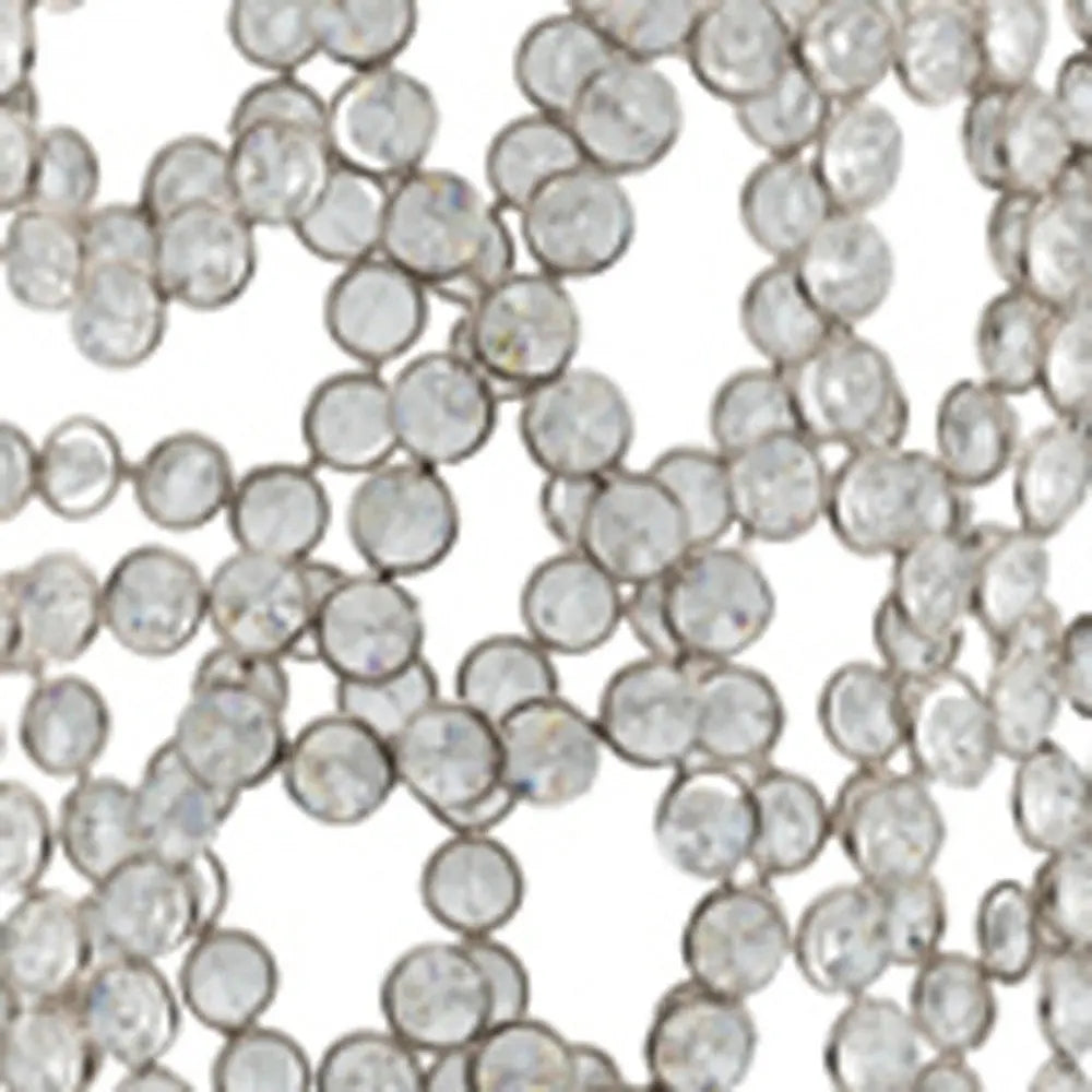 47" Silver Oval Crystal Glass Floor Vase With Faux Crystals - NOBLE HOME INTERIORS