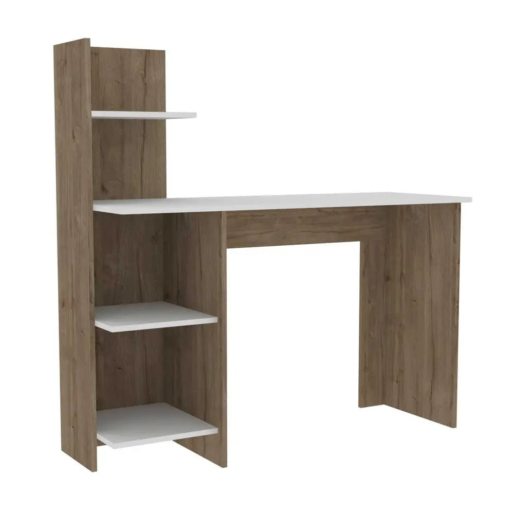47" White and Brown Computer Desk - NOBLE HOME INTERIORS