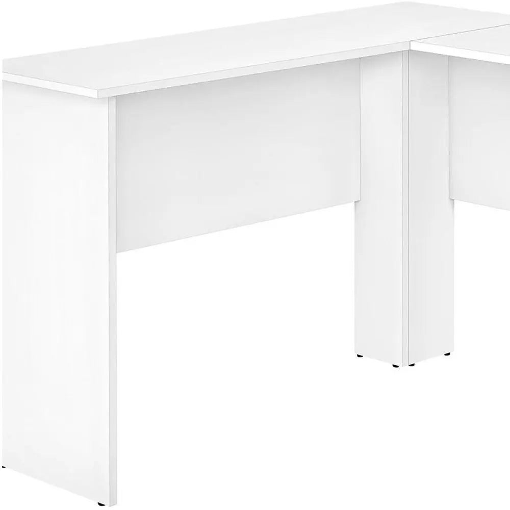 47" White Wood Corner Computer Desk - NOBLE HOME INTERIORS