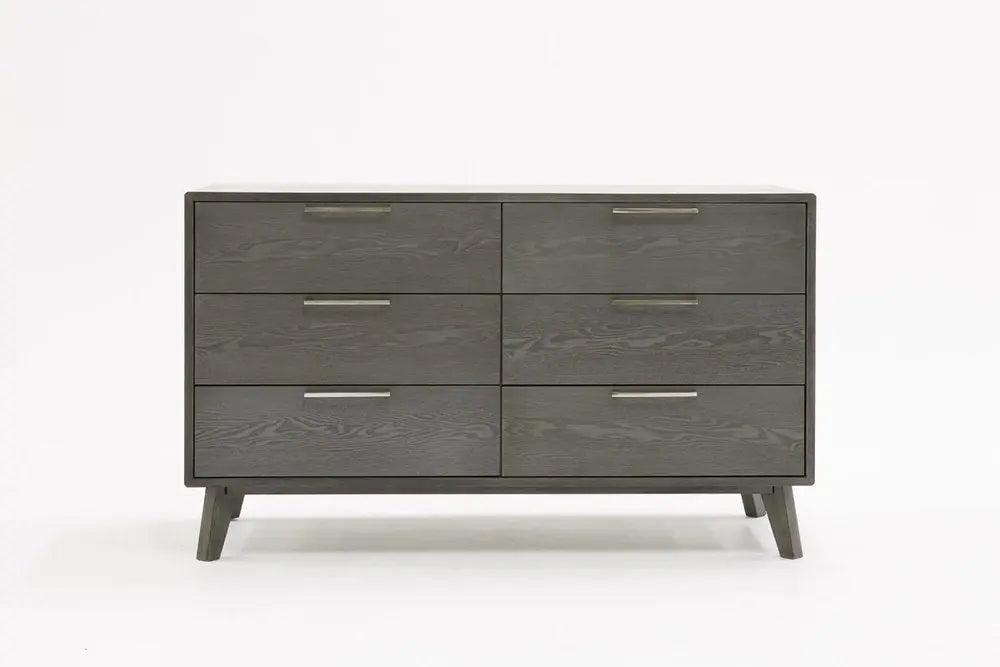 30" Grey Wash Solid Wood Five Drawer Chest HomeRoots