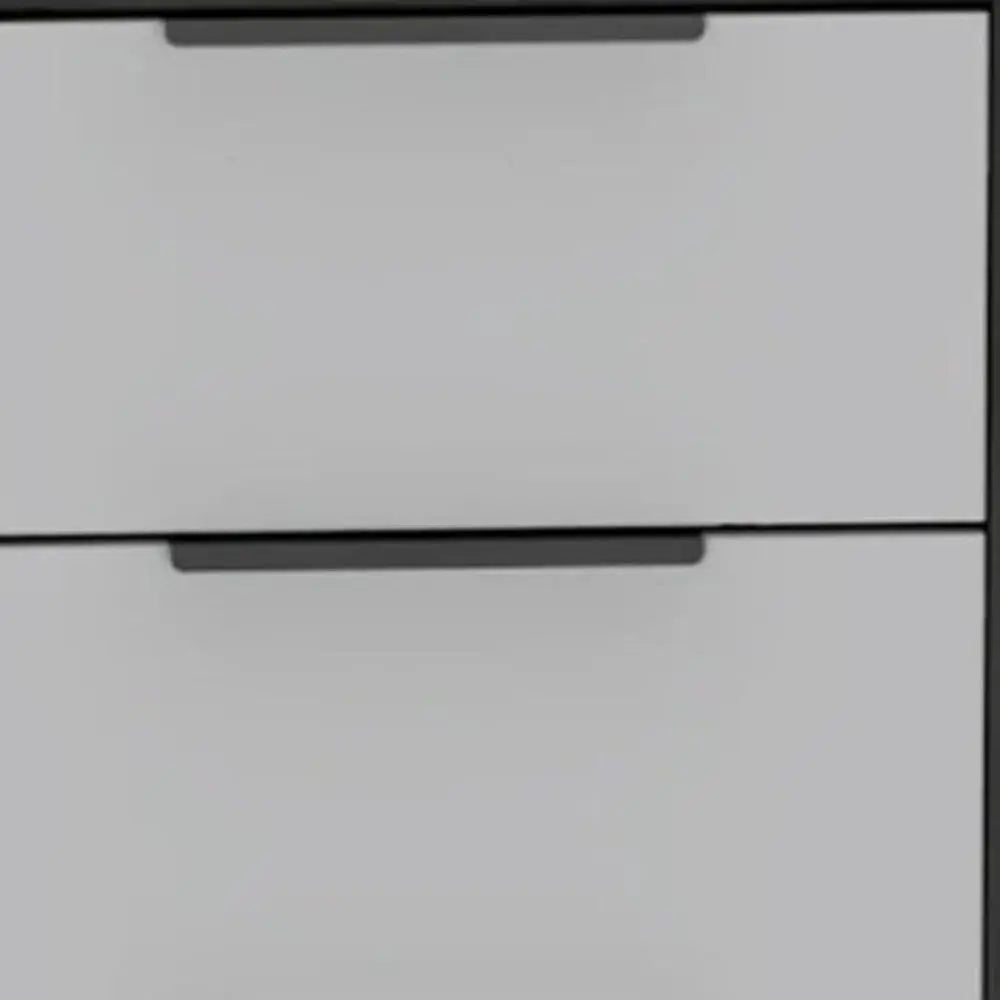 28" White And Smokey Oak Manufactured Wood Three Drawer Dresser HomeRoots